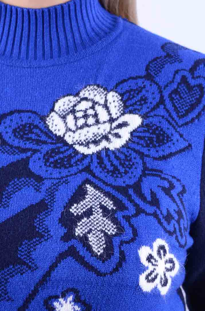 Тепла вкорочена туніка з візерунками батал