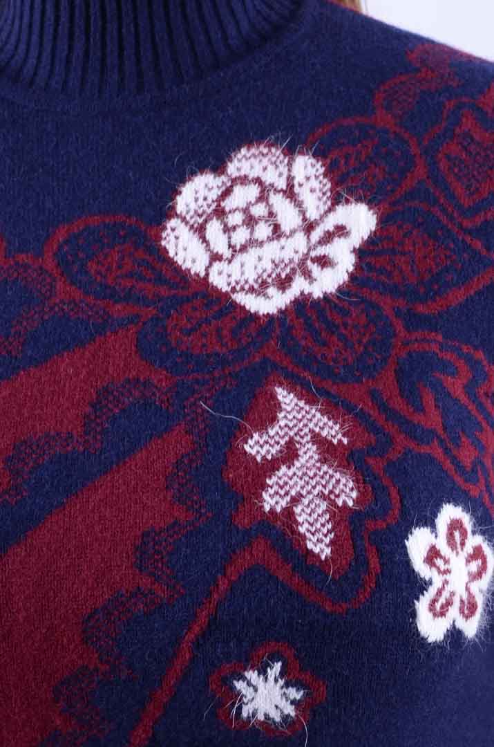 Тепла вкорочена туніка з візерунками батал