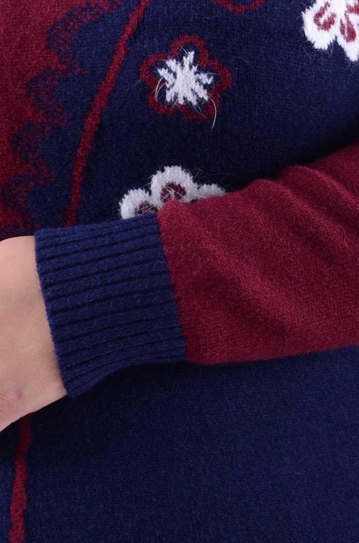 Тепла вкорочена туніка з візерунками батал