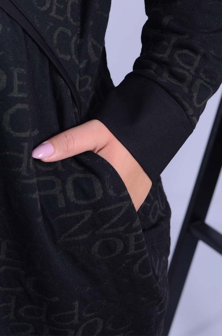 Туника укороченная трапеция с карманами батал