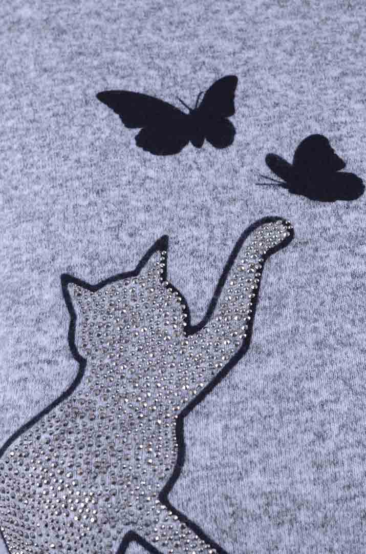 Вкорочена туніка-трапеція з малюнком батал