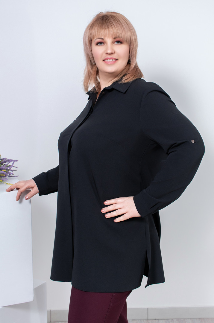 Туніка-сорочка з розрізами батал