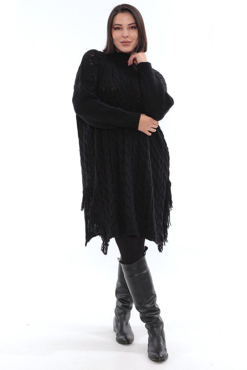 Вязаная туника длинная прямая Турция батал