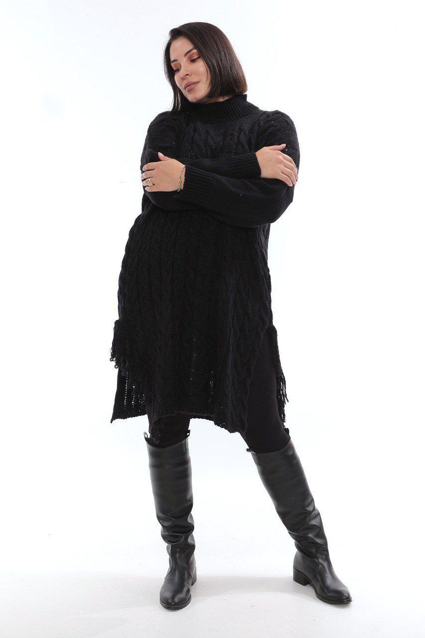 Вязаная туника длинная прямая Турция батал