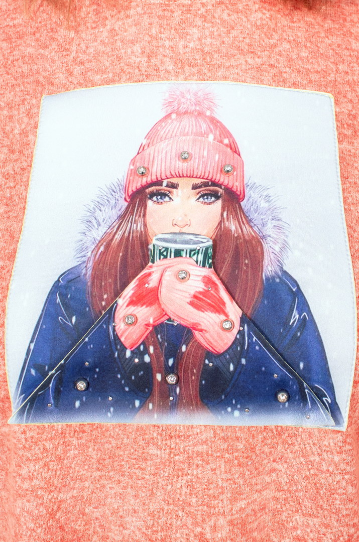 Туніка довга з фотопринтом супер батал