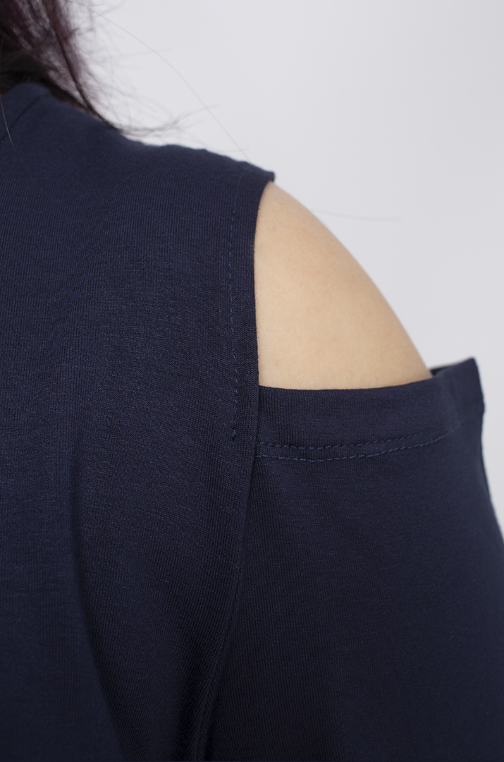 Туніка коротка з відкритими плечима супер батал