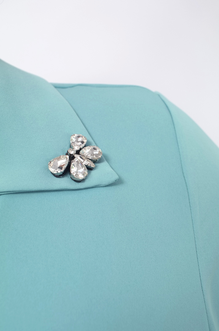 Туника с карманами и украшениями батал