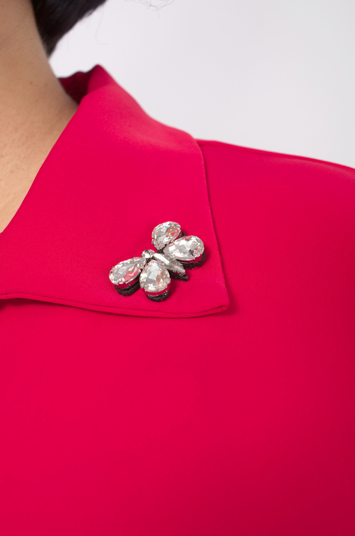 Туника с карманами и украшениями батал