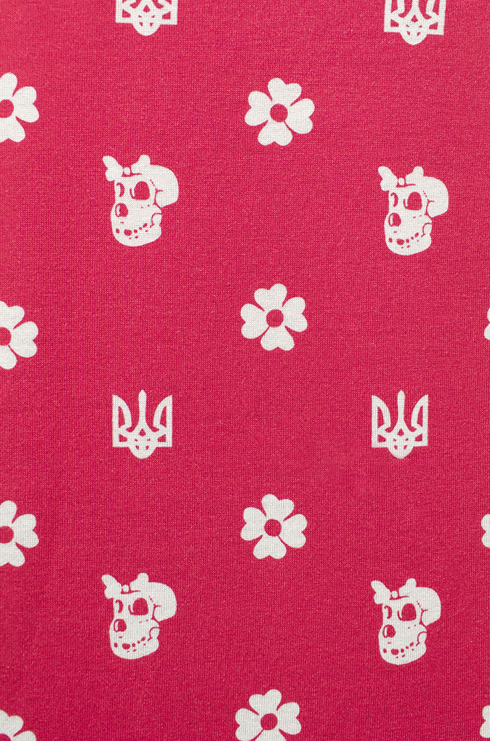 Туника трикотажная в трендовый принт супер батал