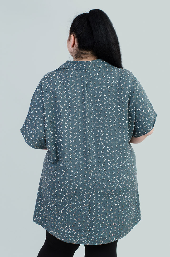 Стильна туніка з коміром супер батал