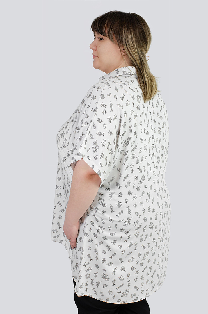 Стильна туніка з коміром супер батал