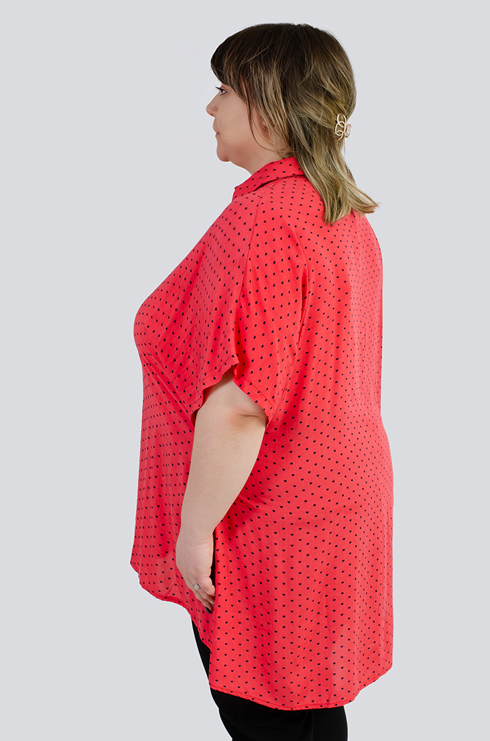 Стильна туніка з коміром супер батал