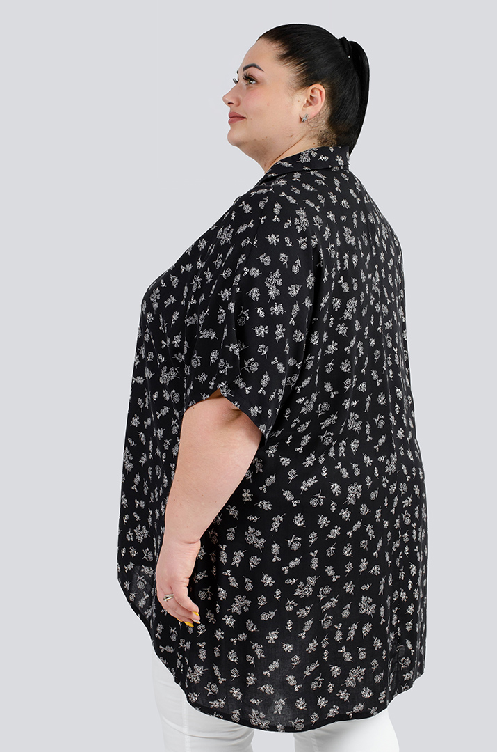 Стильна туніка з коміром супер батал