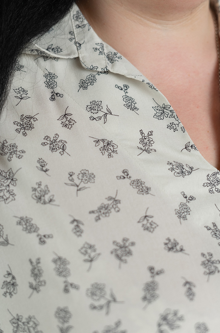 Стильна туніка з коміром супер батал