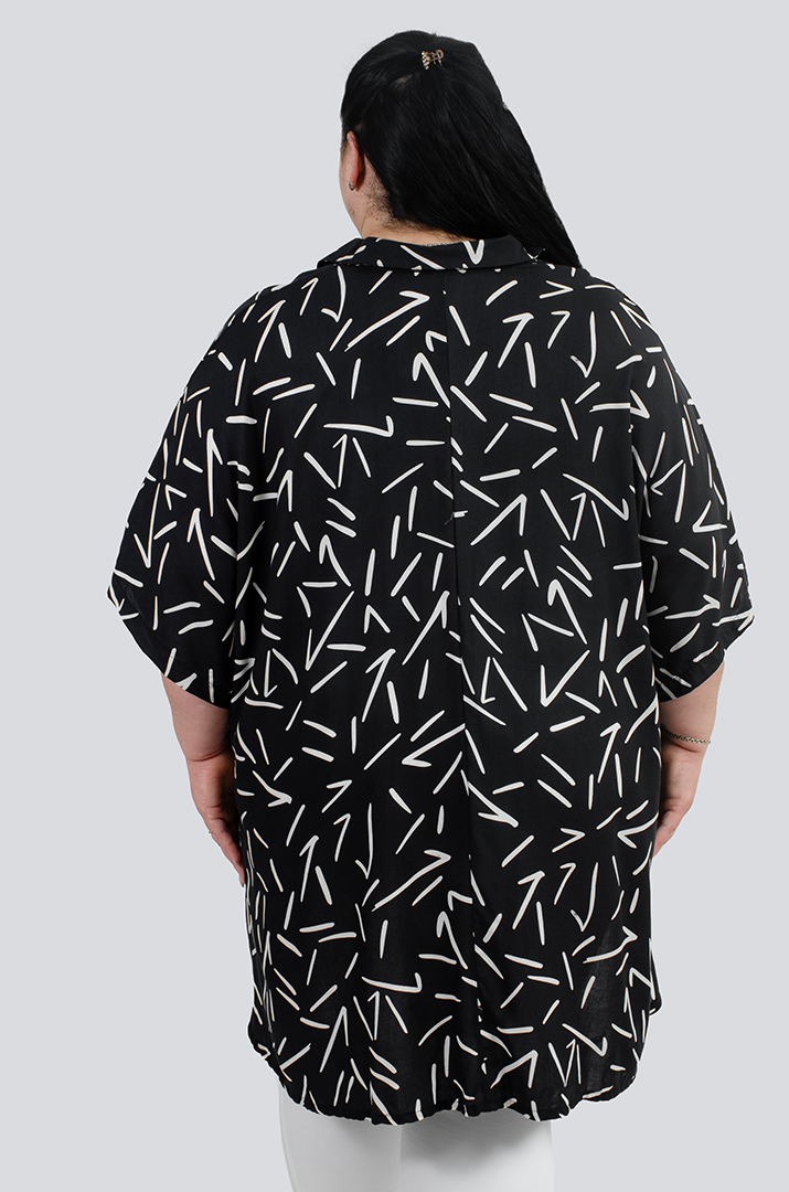 Стильна туніка з коміром супер батал