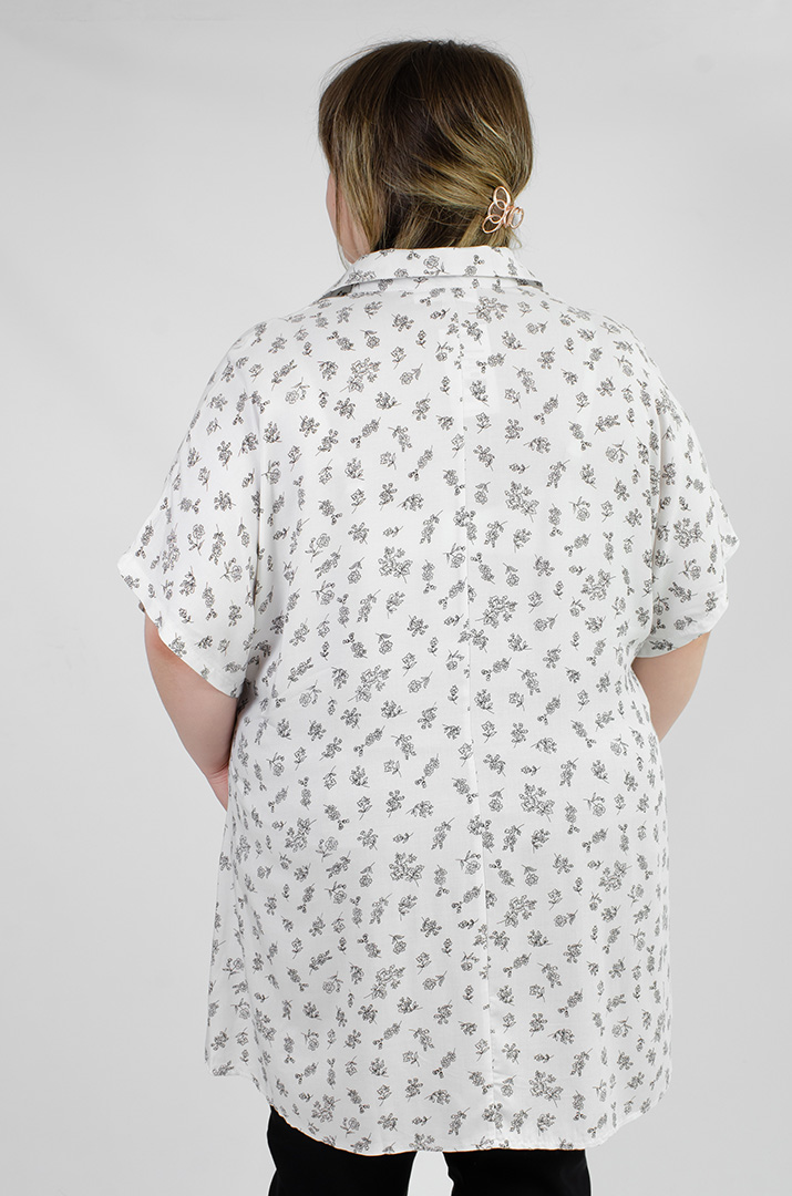 Стильна туніка з коміром супер батал