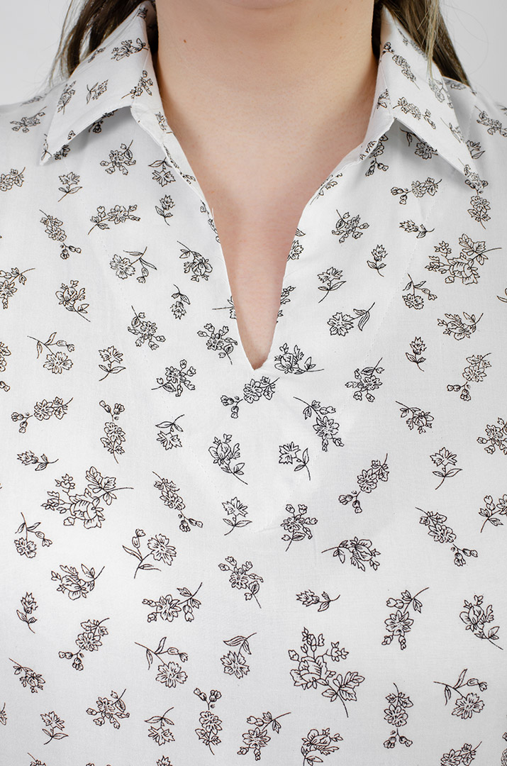 Стильна туніка з коміром супер батал