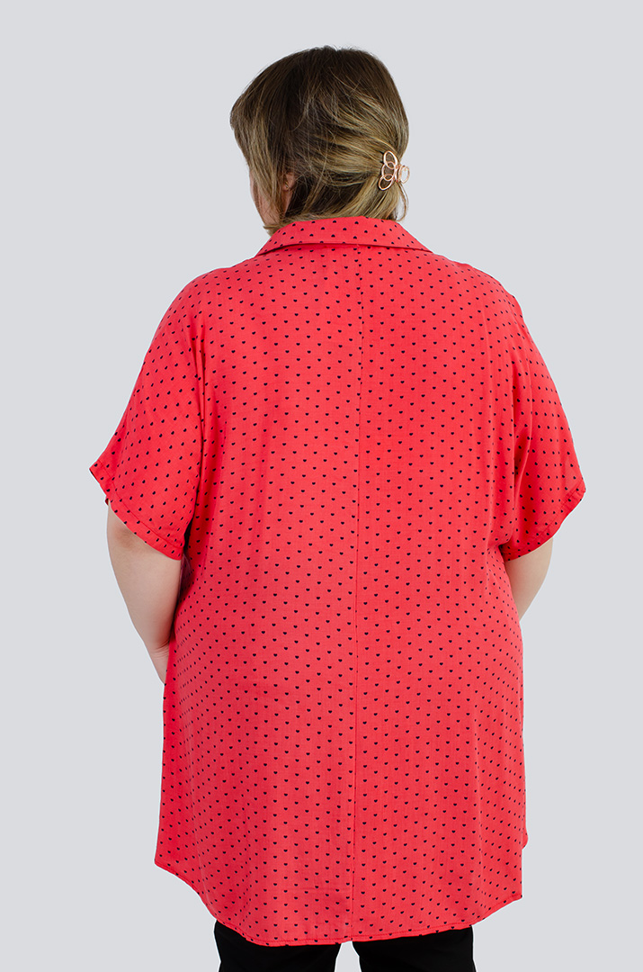 Стильна туніка з коміром супер батал