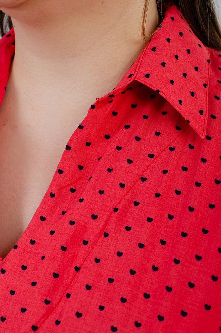 Стильна туніка з коміром супер батал