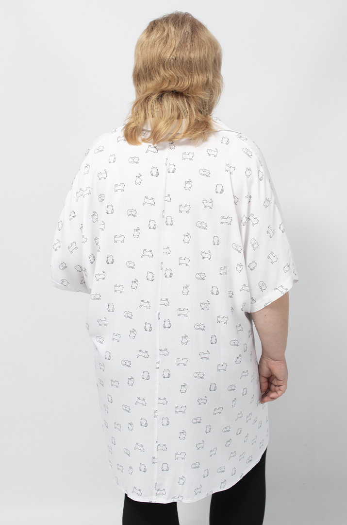 Стильна туніка з коміром супер батал