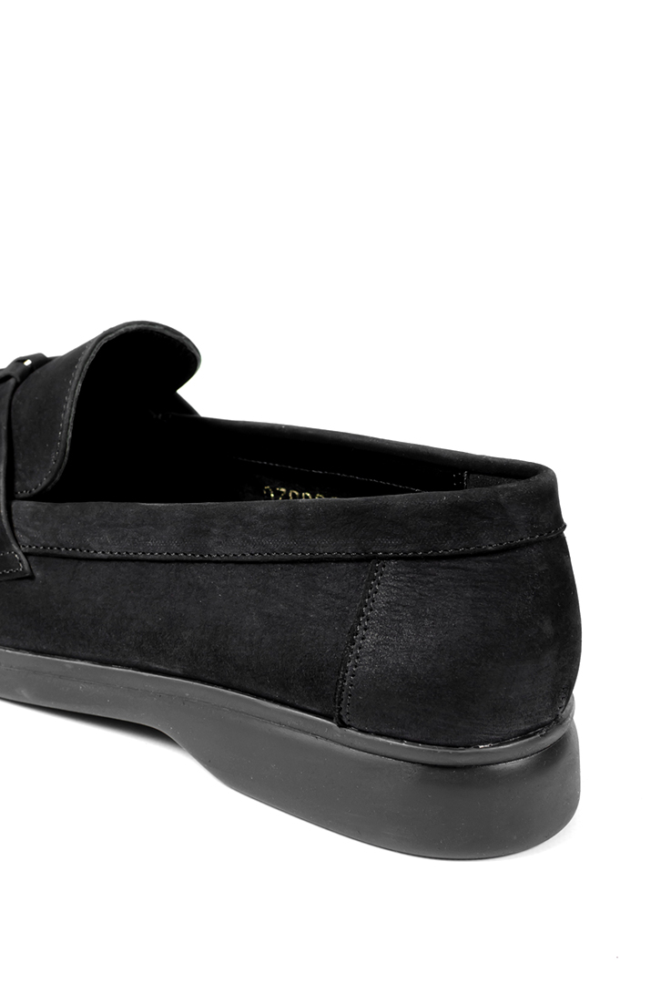 Лоферы нубук с украшением больших размеров