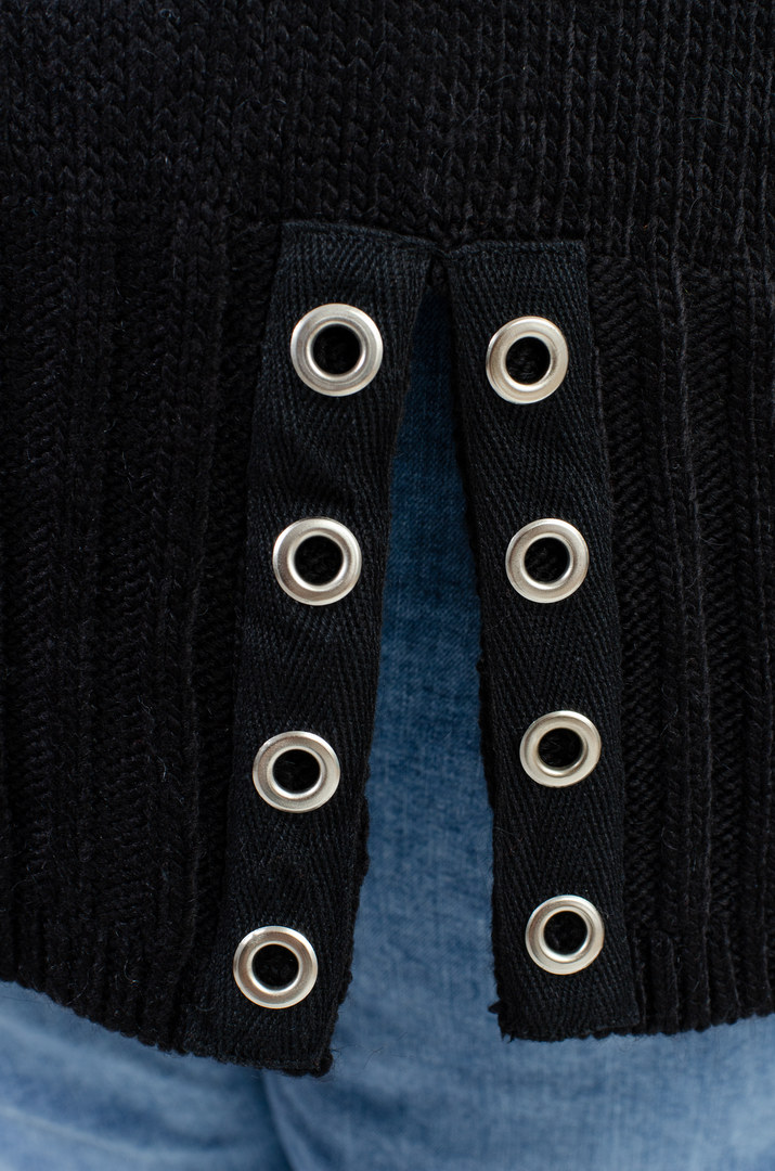 Туніка довга з декором та коміром з ворсом великих розмірів