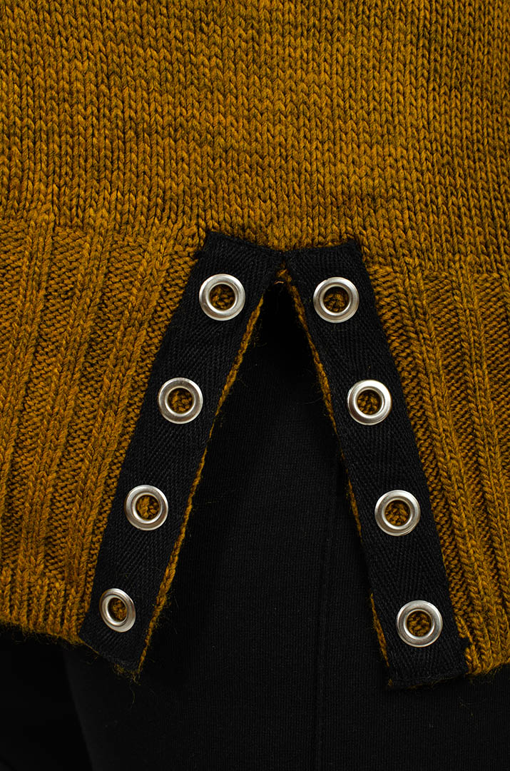 Туніка довга з декором та коміром з ворсом великих розмірів