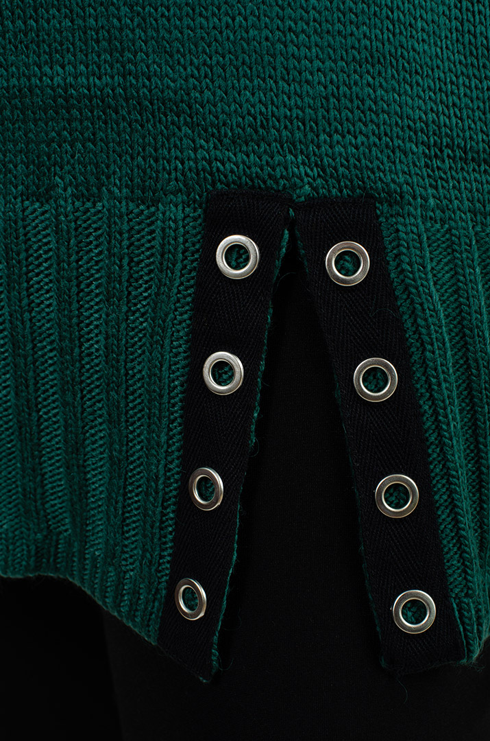 Туніка довга з декором та коміром з ворсом великих розмірів