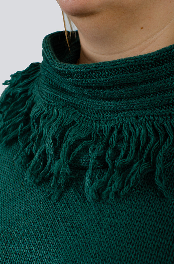 Туніка довга з декором та коміром з ворсом великих розмірів