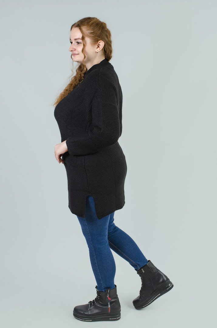 Туніка в'язана з кишенями батал