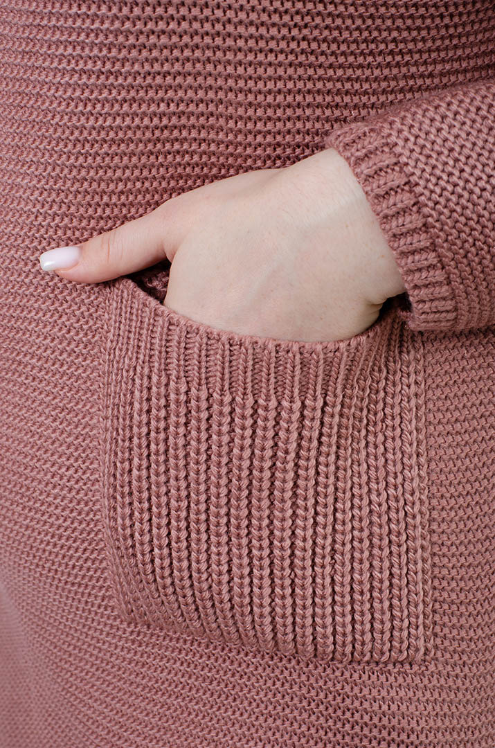 Туніка в'язана з кишенями батал