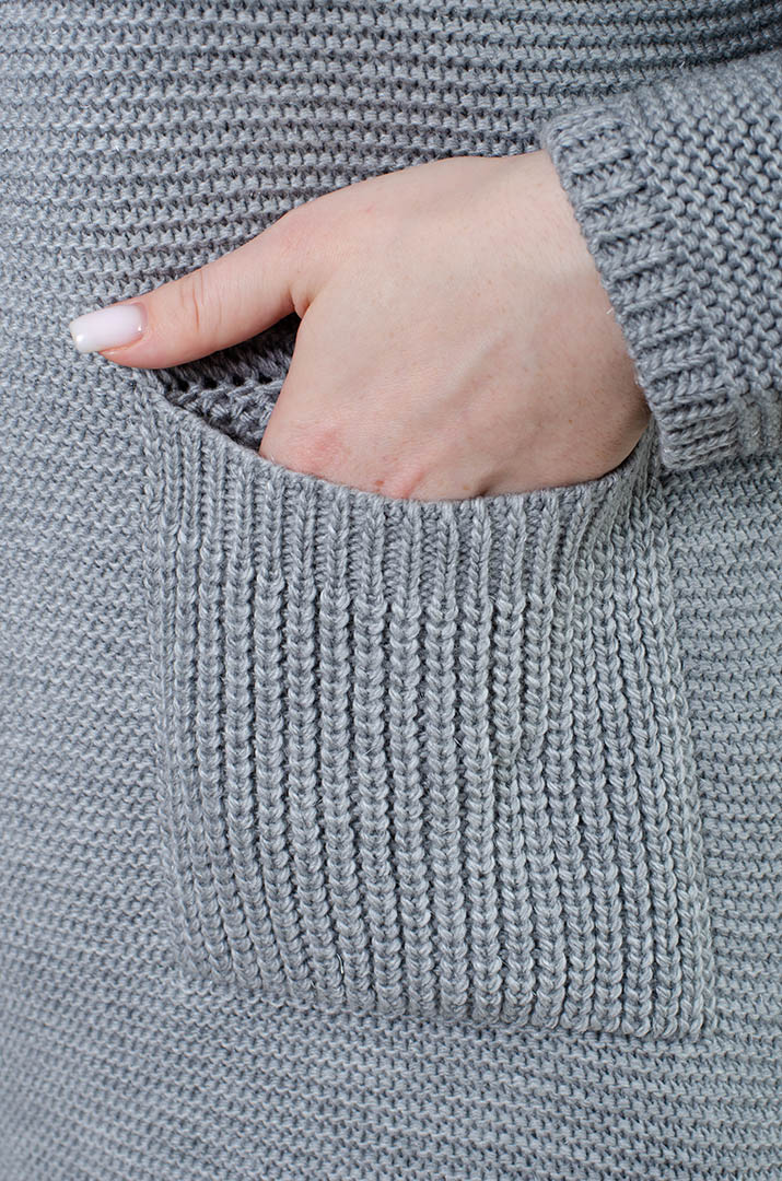 Туніка в'язана з кишенями батал