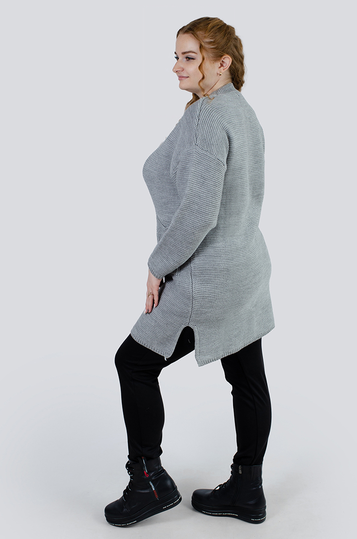 Туніка в'язана з кишенями батал