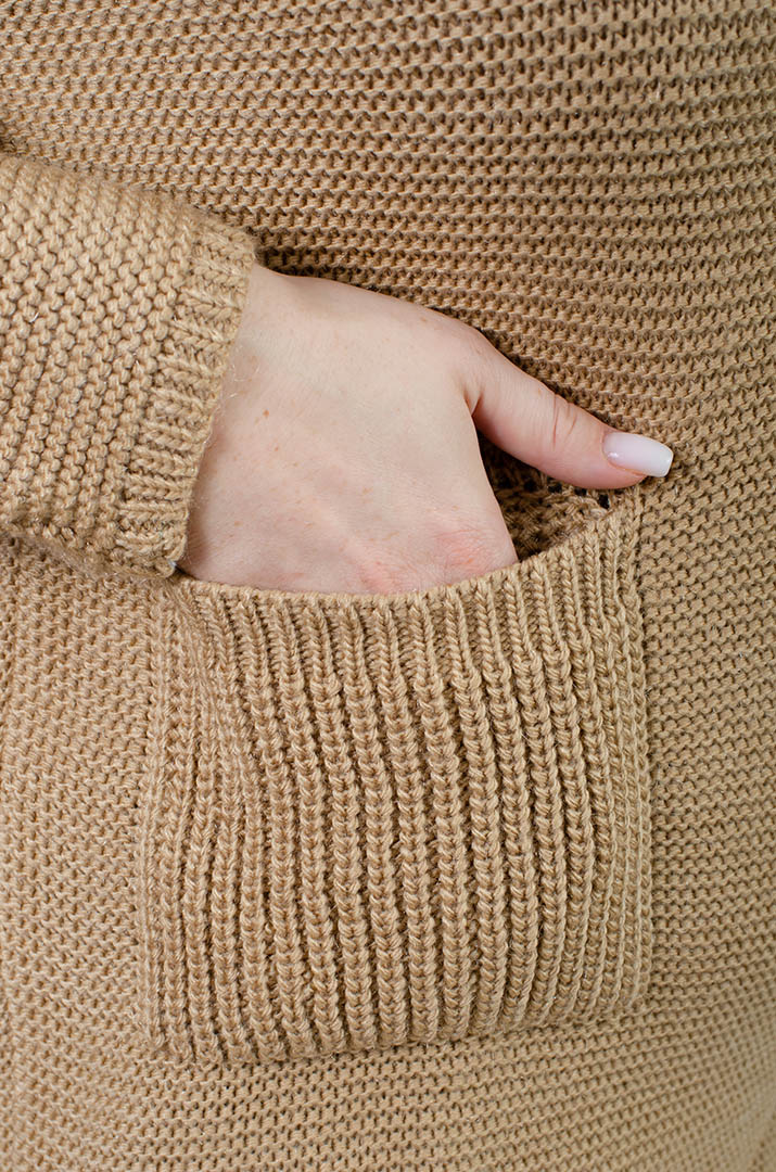 Туніка в'язана з кишенями батал