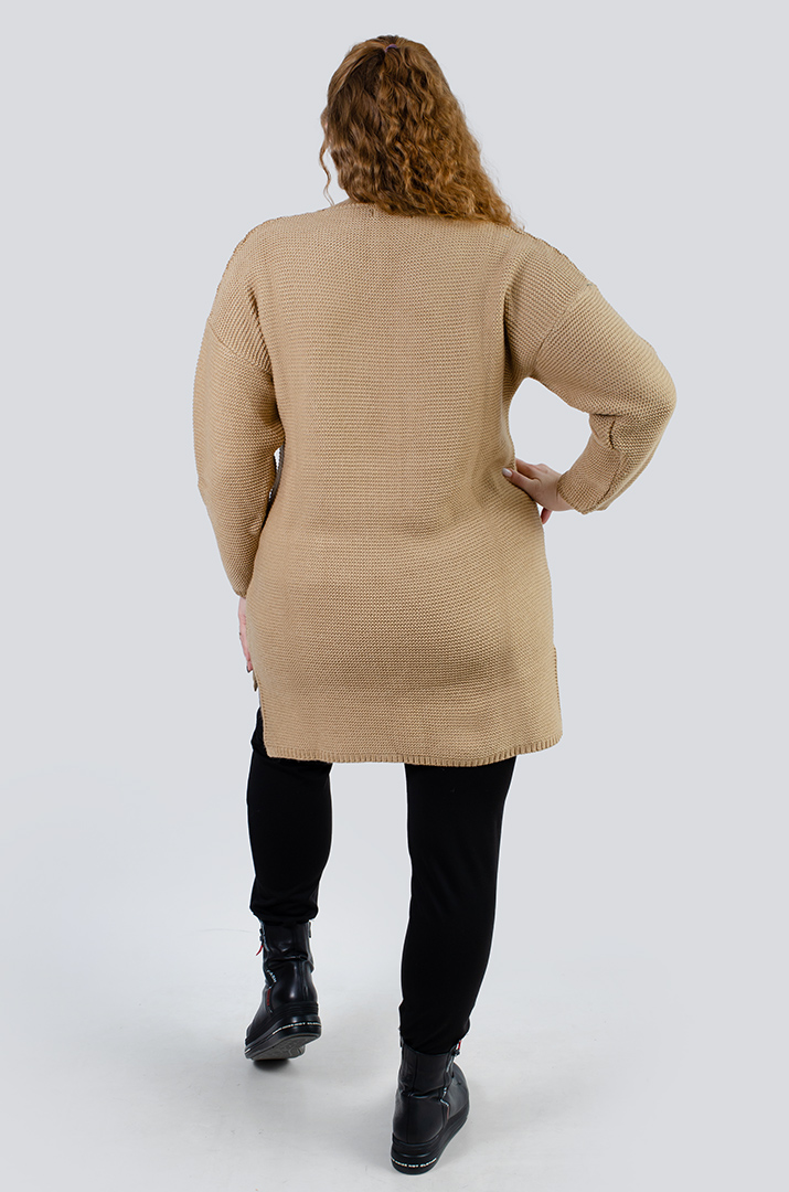 Туніка в'язана з кишенями батал