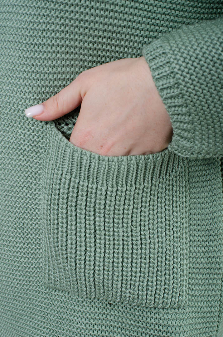 Туніка в'язана з кишенями батал