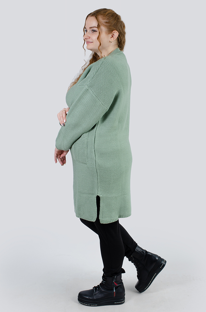 Туніка в'язана з кишенями батал