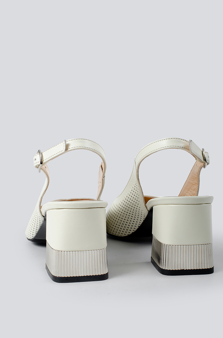 Туфли кремовые на каблуке больших размеров