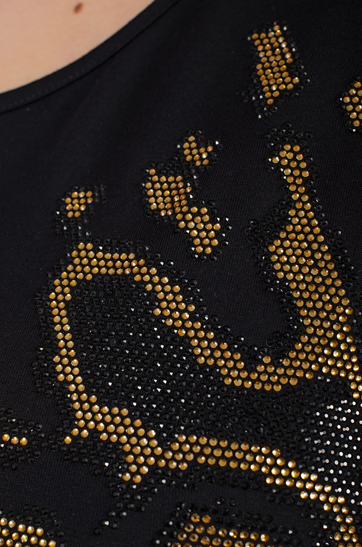 Туніка з декором із стразів великих розмірів