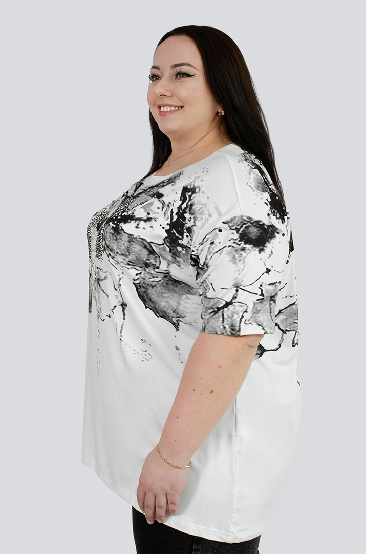Туніка з декором великих розмірів