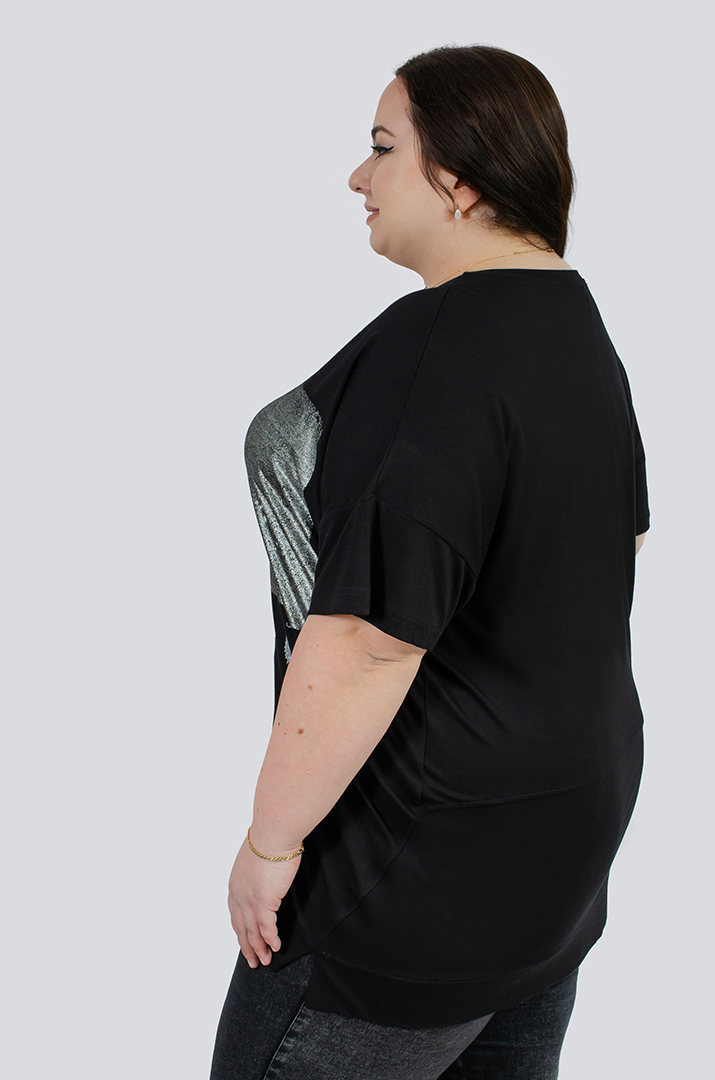 Туніка зі стразами та перлинами великих розмірів