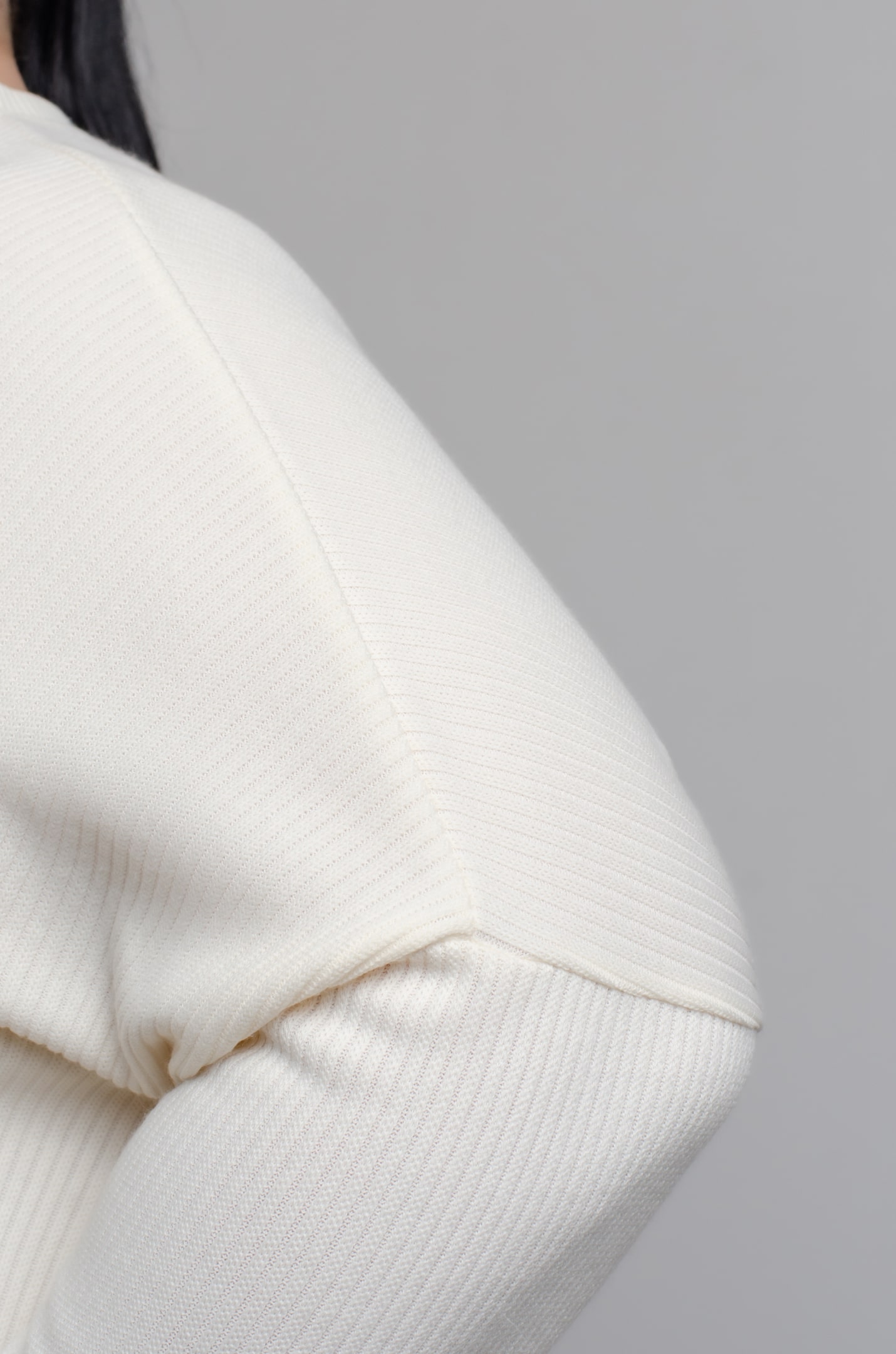 Туніка кремова трикотаж рубчик великих розмірів