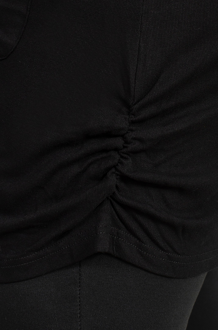 Туніка чорна зі сріблястим принтом великих розмірів