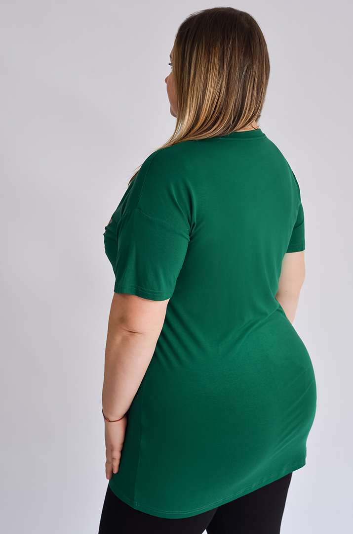 Туніка коротка з принтом великих розмірів