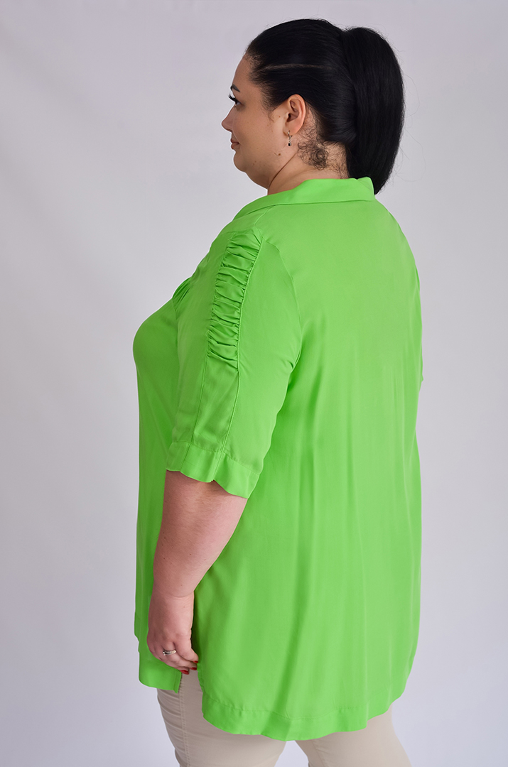 Туніка коротка салатного кольору великих розмірів