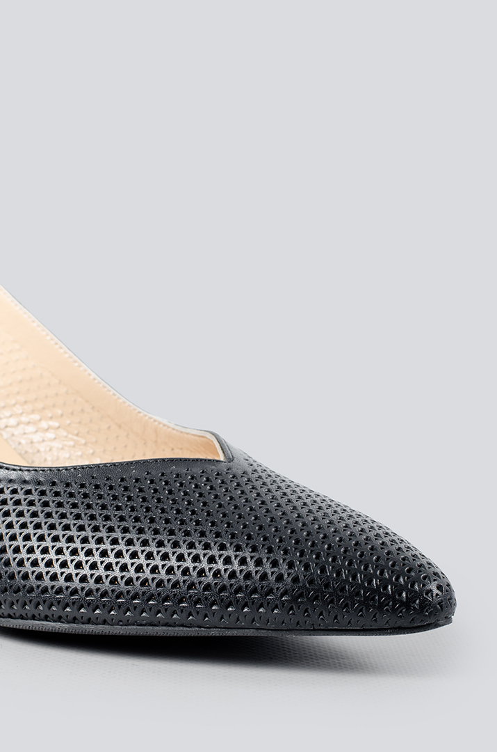 Черные туфли на каблуке с открытой пяткой больших размеров