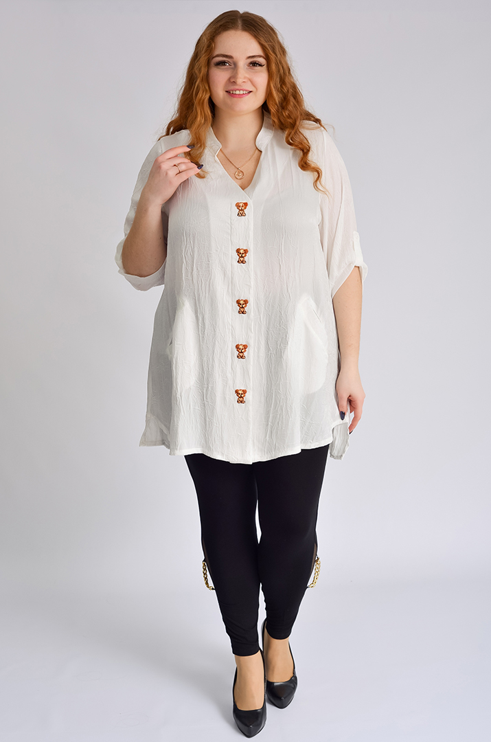 Туніка жатка з нашивками великих розмірів