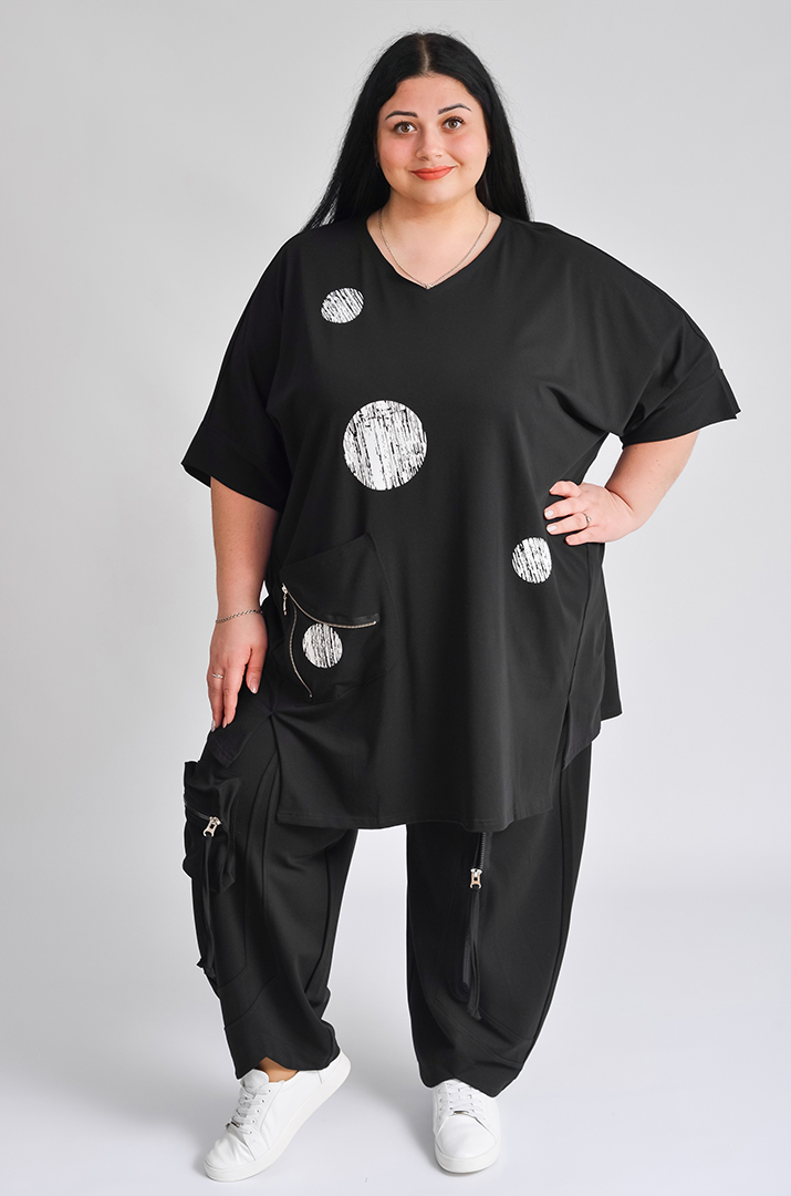 Туніка з принтом великих розмірів