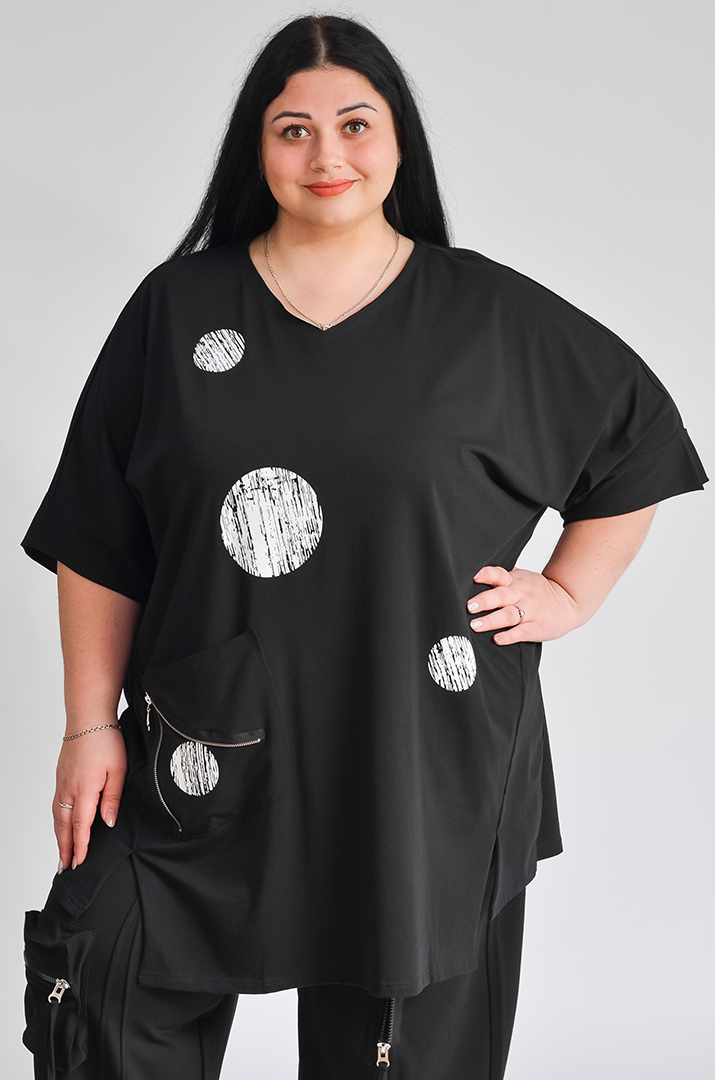 Туніка з принтом великих розмірів