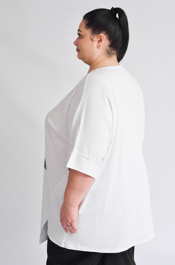 Туніка з принтом великих розмірів